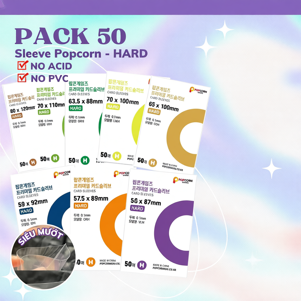 Sleeve Popcorn Buka sleeves bọc card siêu dày đựng card thần tượng thẻ bài bảo vệ card idol Kpop