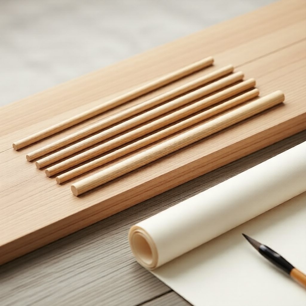 Dải tre gỗ dùng làm thủ công - bộ 20/50 que, mô hình DIY, que trang trí thủ công