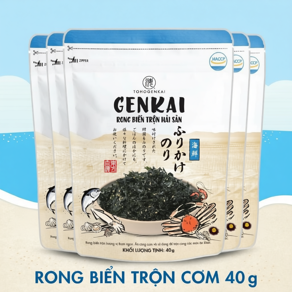 Combo 5 Gói Rong Biển Trộn Cơm Genkai