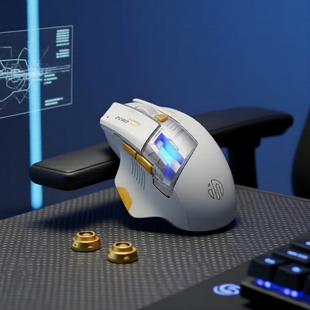 Chuột không dây Im Lặng Inphic A9 Gaming & Office, Bluetooth + 2.4G, sạc lại được cho PC, Mac, Lapto