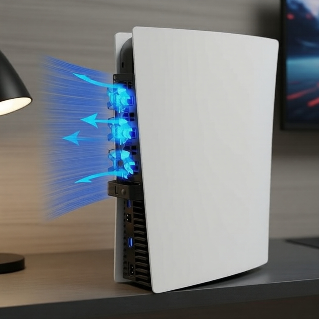 Quạt làm mát USB PS5/PS5 Slim/PS5 Pro, hoạt động với PlayStation 5 đĩa & digital
