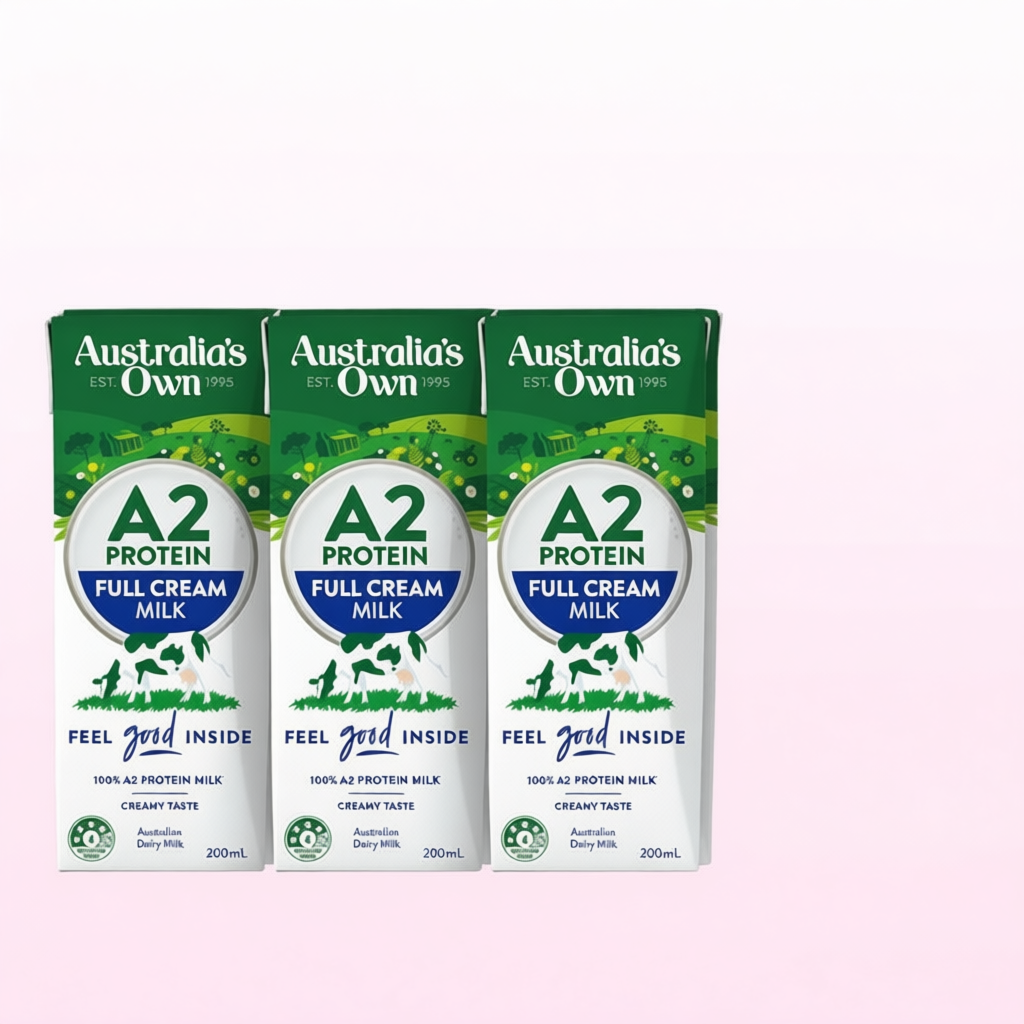 Sữa tươi tiệt trùng nguyên kem Australia's Own A2 Lốc 3x200ml
