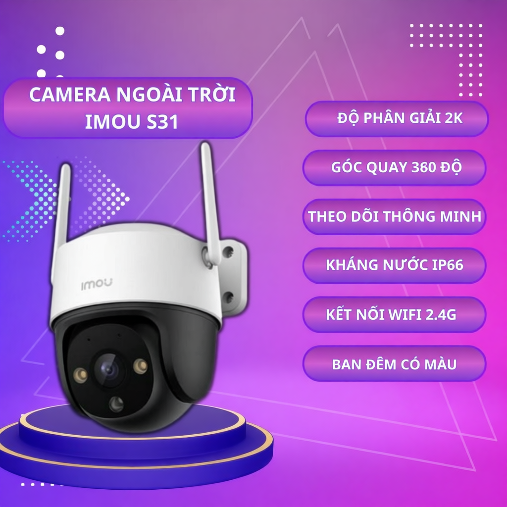 Camera imou ngoài trời S31FP  K7FP 3MP  S7XP  S7XEP 10MP, camera wifi có màu ban đêm, chống nước