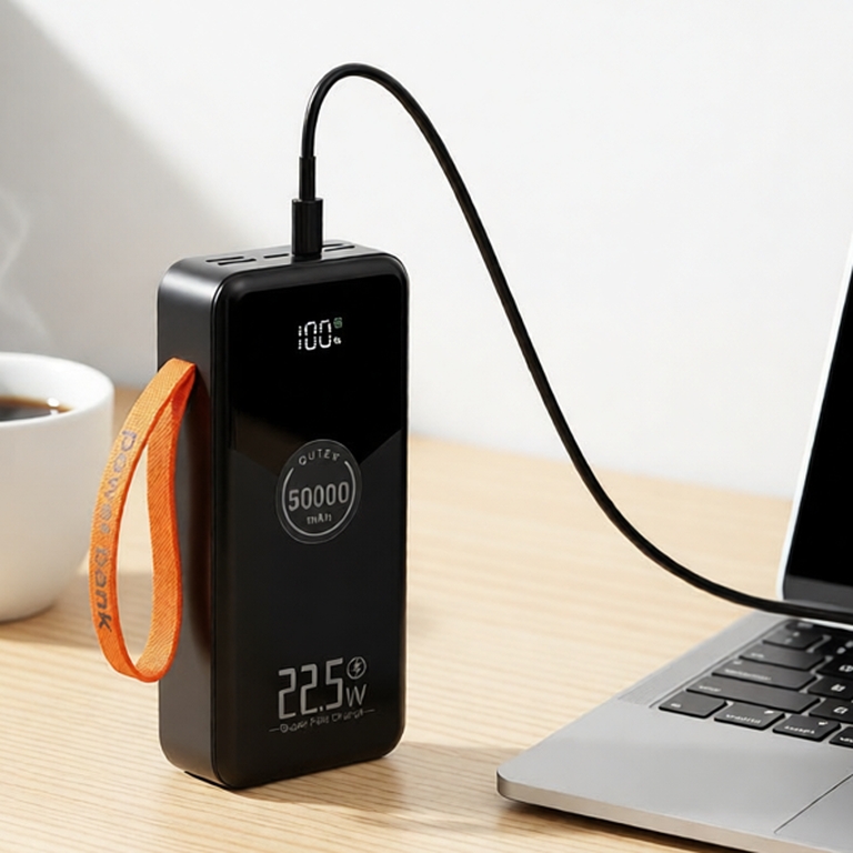 Sạc dự phòng 50000mAh sạc nhanh 22,5w dung lượng pin lớn có dây cắm nhiều điện thoại - Gutek GT230
