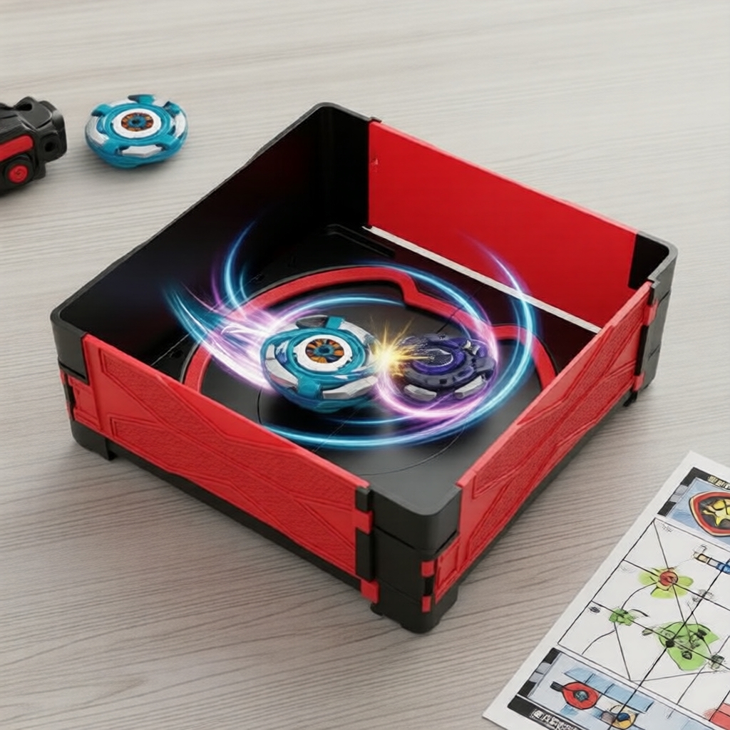 Sân đấu Beyblade gấp gọn ngoài trời cho trẻ em X-11 Xtreme Gear, khay chiến đấu, quà sinh nhật