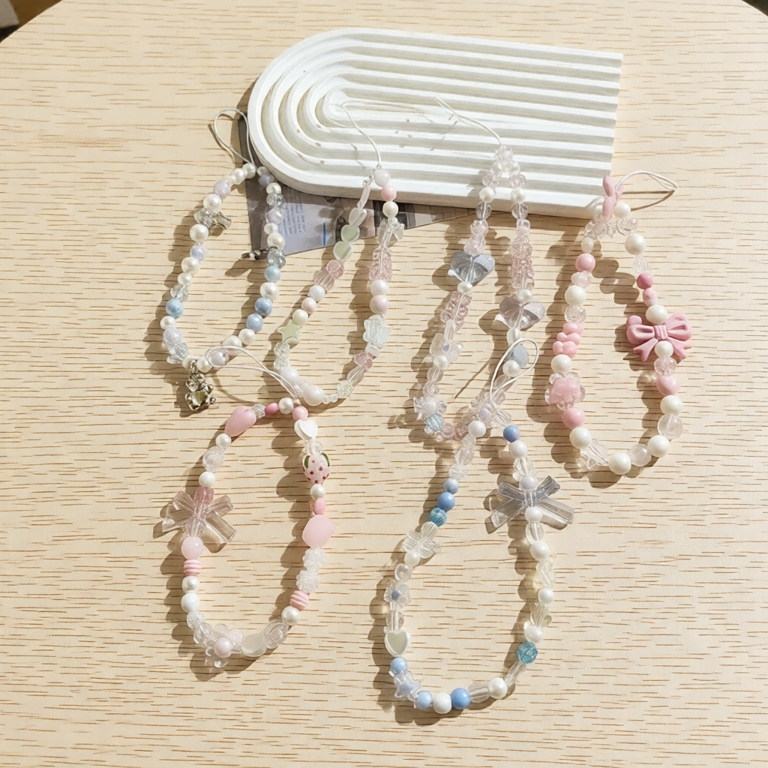 Dây đeo điện thoại bằng nhựa Acrylic chuỗi hạt với nhiều mẫu đáng yêu Dây đeo AirPods Arsc Store -KL