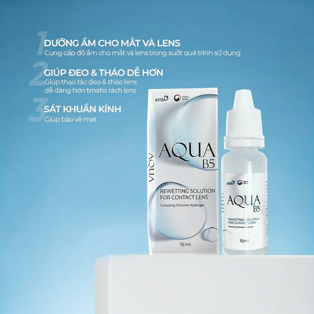 Nước Nhỏ Mắt Aqua B5 15ml Dưỡng Ẩm Cho Đôi Mắt