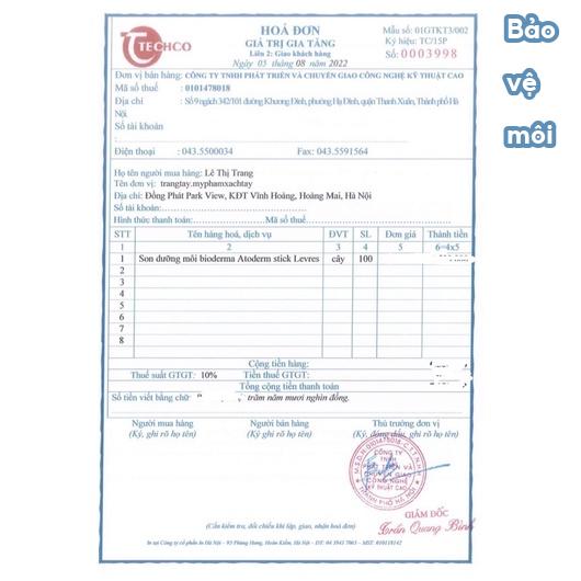Son dưỡng môi bioderm dưỡng ẩm làm mềm môi