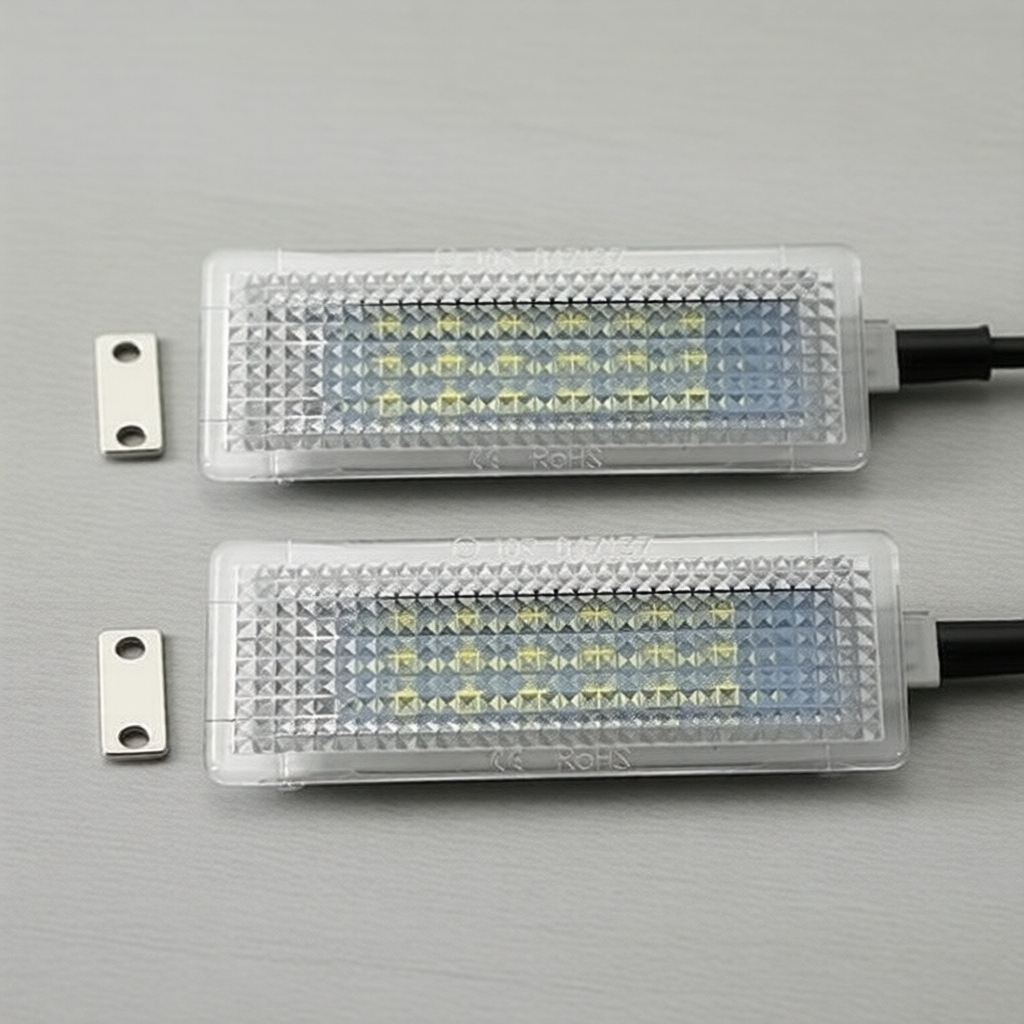 Bộ 2 đèn LED cửa, đèn sàn, đèn cốp, đèn cửa nội thất tương thích với BMW F30 E90 F10