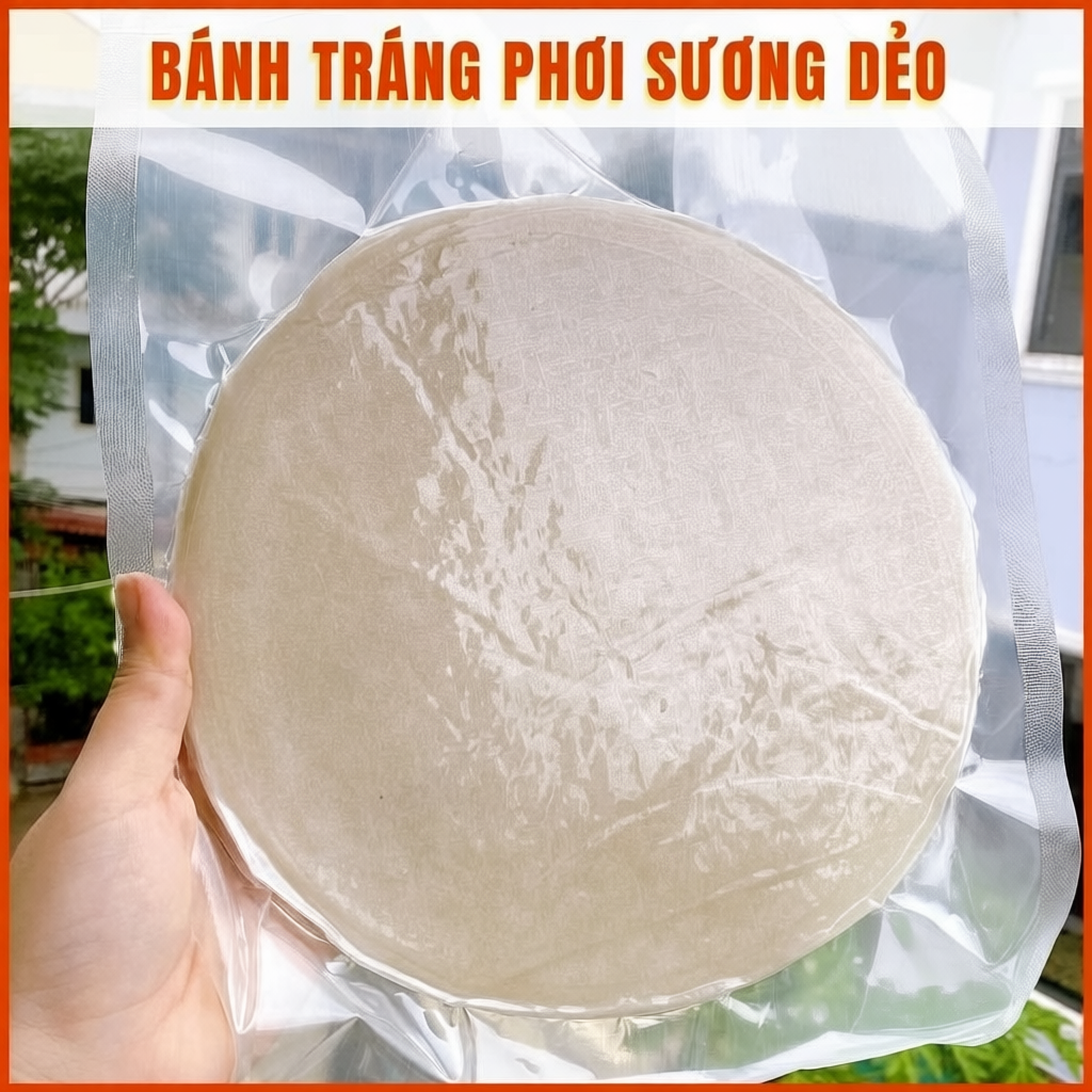 0.5KG & 1KG Bánh Tráng Phơi Sương, Bánh tráng rìa ĐẶC BIỆT BÁNH NẮNG RẤT THƠM, CHẤT TRONG DẺO MỎNG.