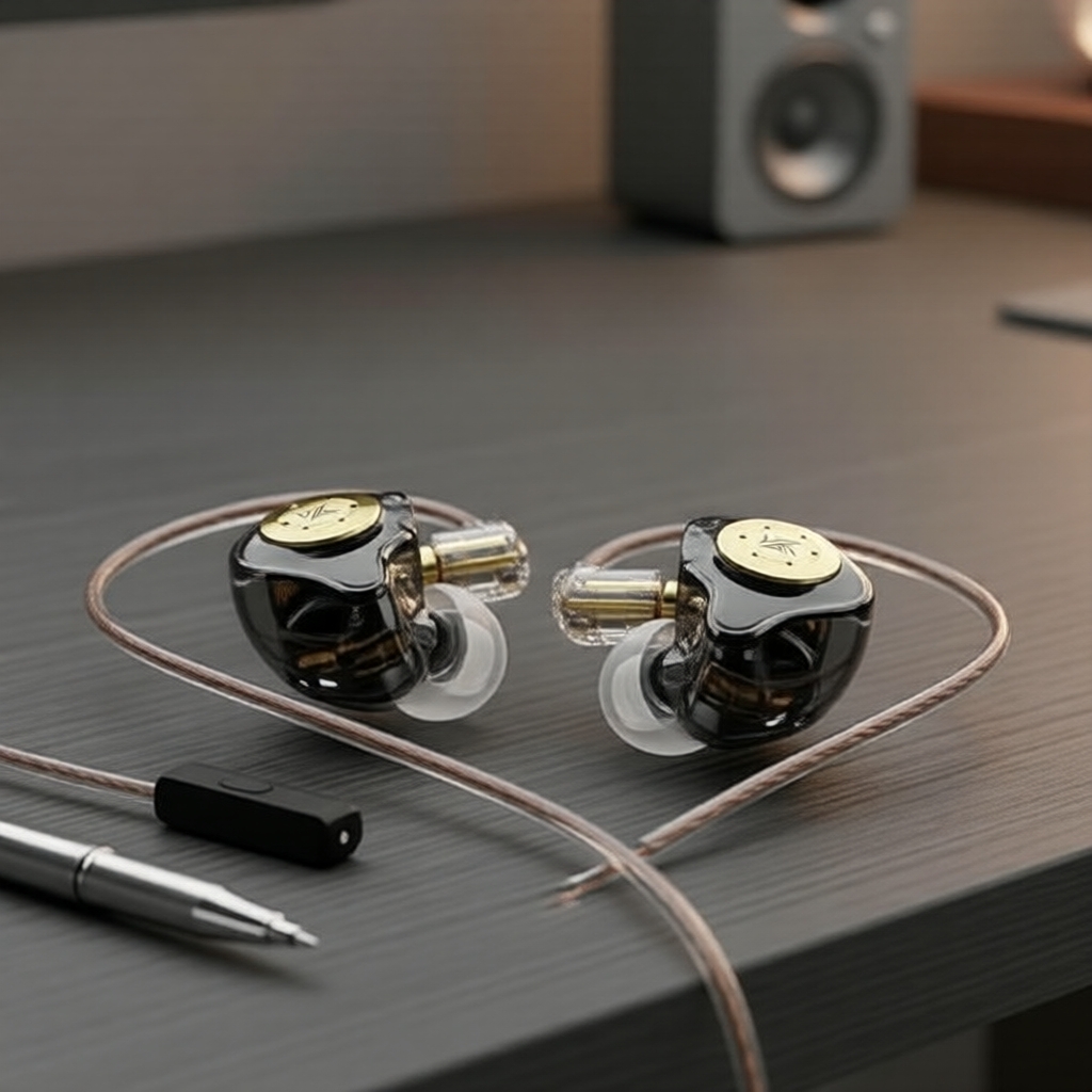 Tai nghe chơi game KZ EDX PRO 1DD, driver động 10mm, cáp tháo rời chống nước, âm bass sâu, HiFi