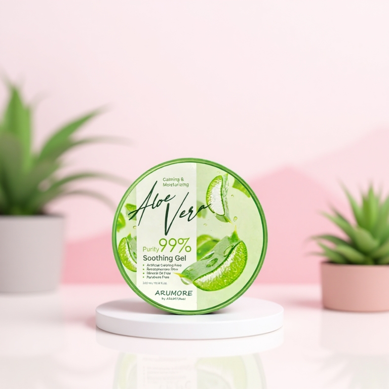 Gel lô hội Soothing & Moisture Aloe Vera 92% ARUMORE 300ml hàng công ty
