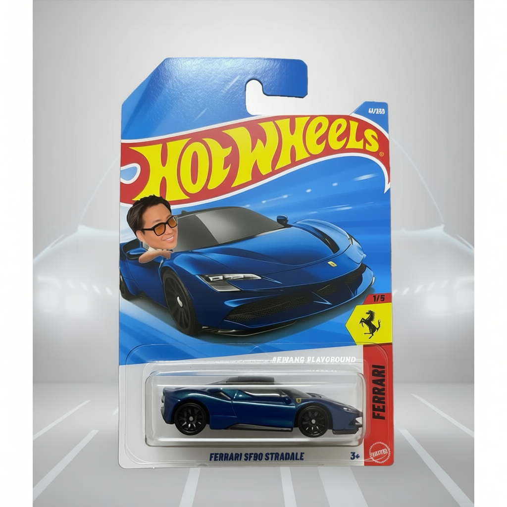 Xe mô hình Hot Wheels basic Ferrari SF90 Stradale (xanh) - Case B 2026