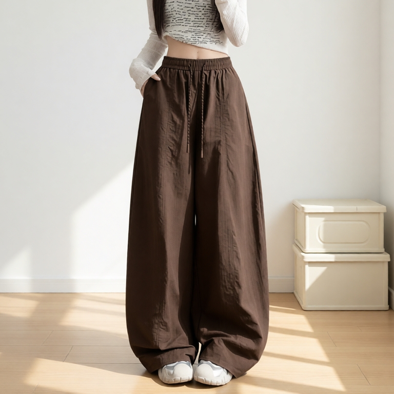 Quần Kaki Thun Hè Ống Rộng Tôn Dáng Chiều Dài 95cm/100cm