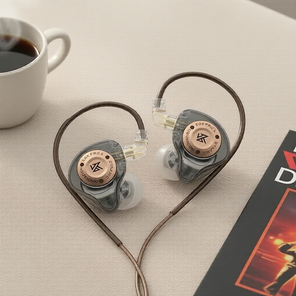 Tai nghe có dây KZ EDX Pro, 2 driver, âm thanh Hi-Fi stereo, cách âm, phù hợp chơi game & sân khấu