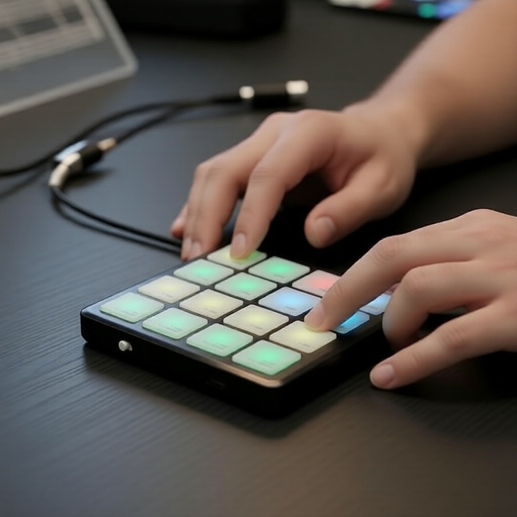 Bộ điều khiển MIDI di động M-VAVE SMC PAD 16-Pad, pad gõ trống USB-C
