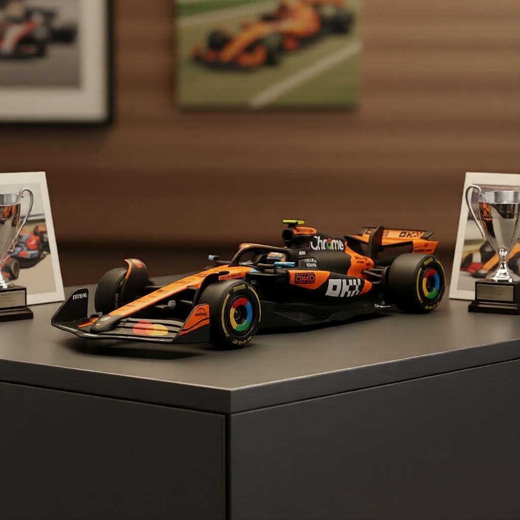 Bburago 1:43 2025 McLaren MCL39 #4 Lando Norris & #81 Oscar Piastri mô hình F1 đúc