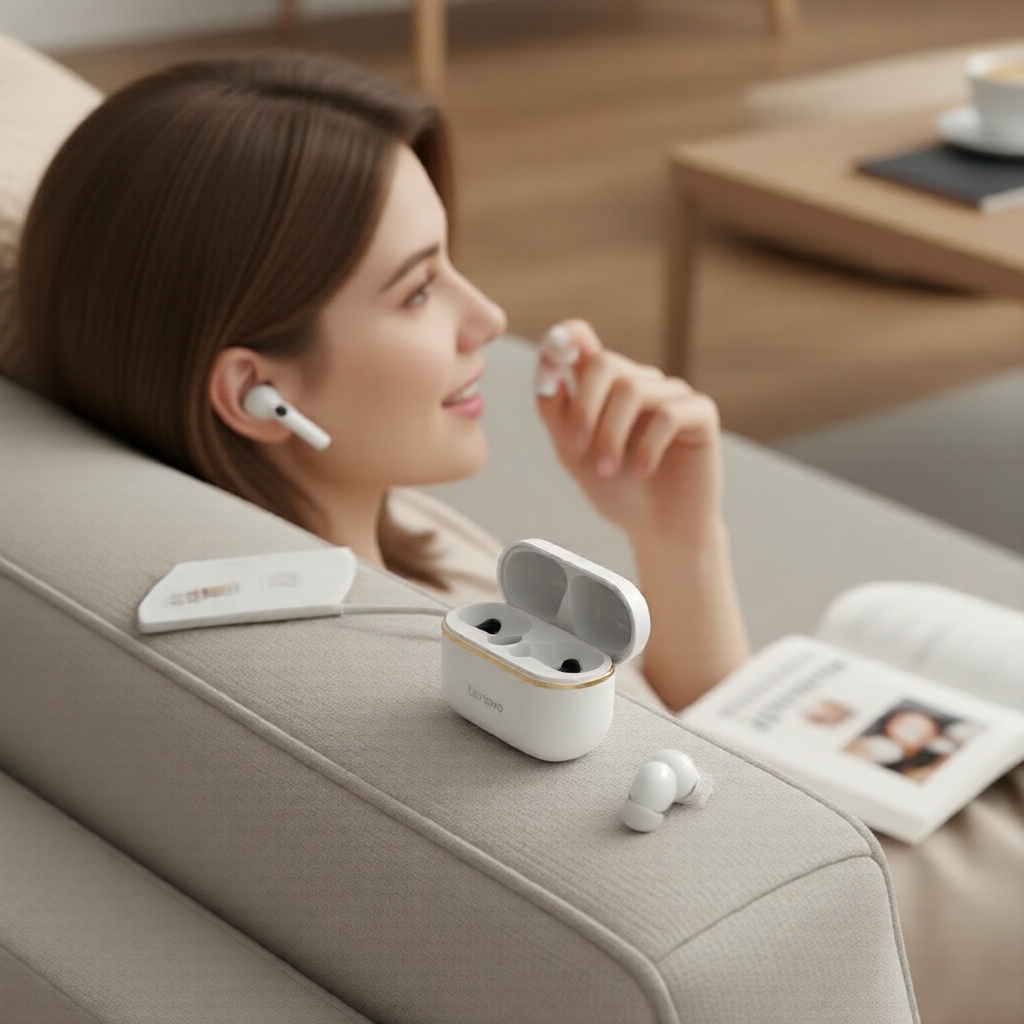 Tai nghe Lenovo EA230, Mic HD, cảm ứng, thời lượng pin dài, tai nghe HiFi chống nước