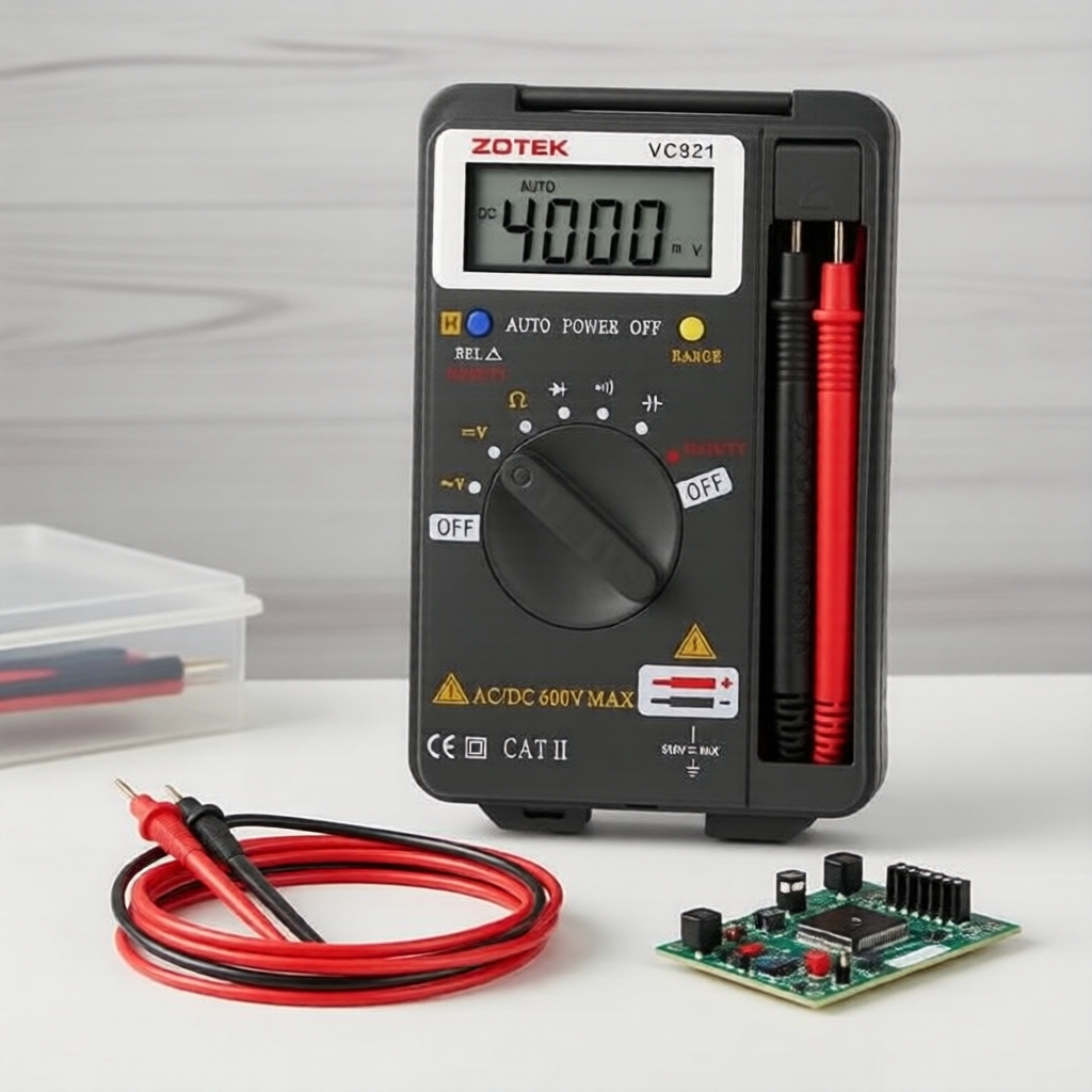 One Piece CD800A Đồng hồ vạn năng kỹ thuật số 4000 số, kiểm tra tụ điện/tần số chính xác cao, giữ dữ