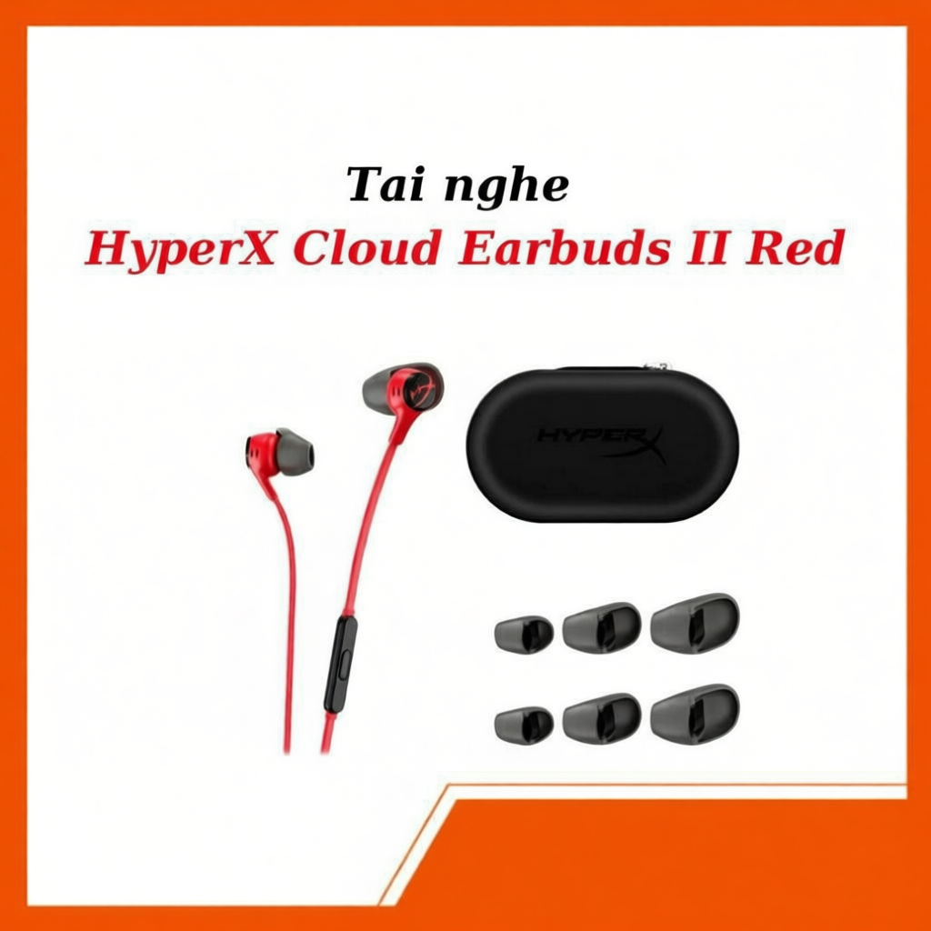Tai nghe HyperX Cloud Earbuds II Red - Hàng Chính Hãng