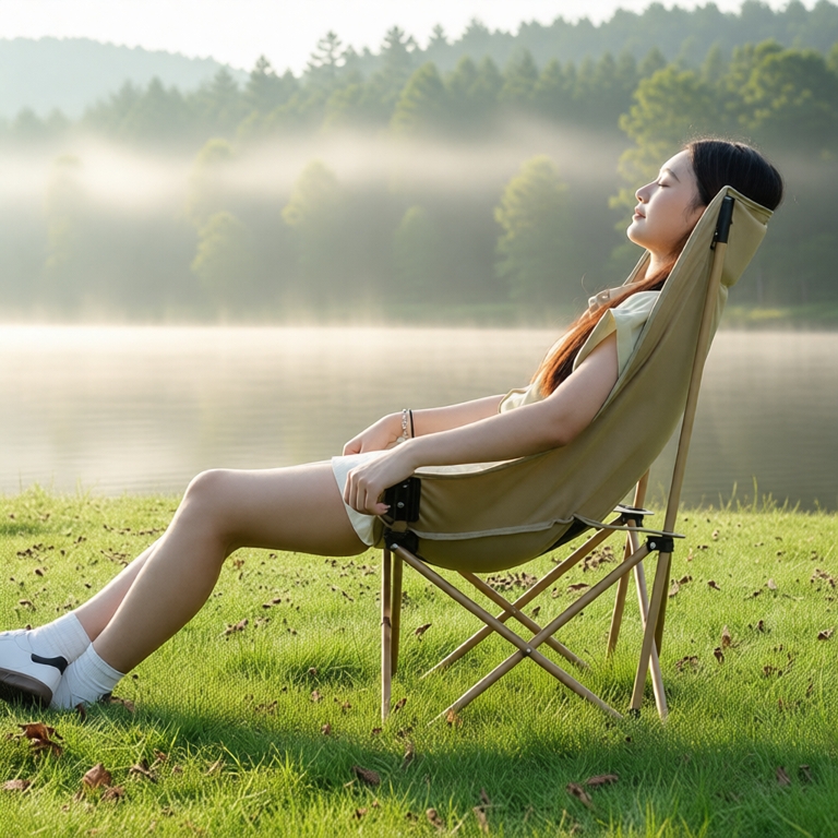 ghế camping, ghế gấp gọn tựa lưng cao, ghế dã ngoại, có thể gấp lại, di động, đi dã ngoại, có túi đựng, tải trọng 300KG