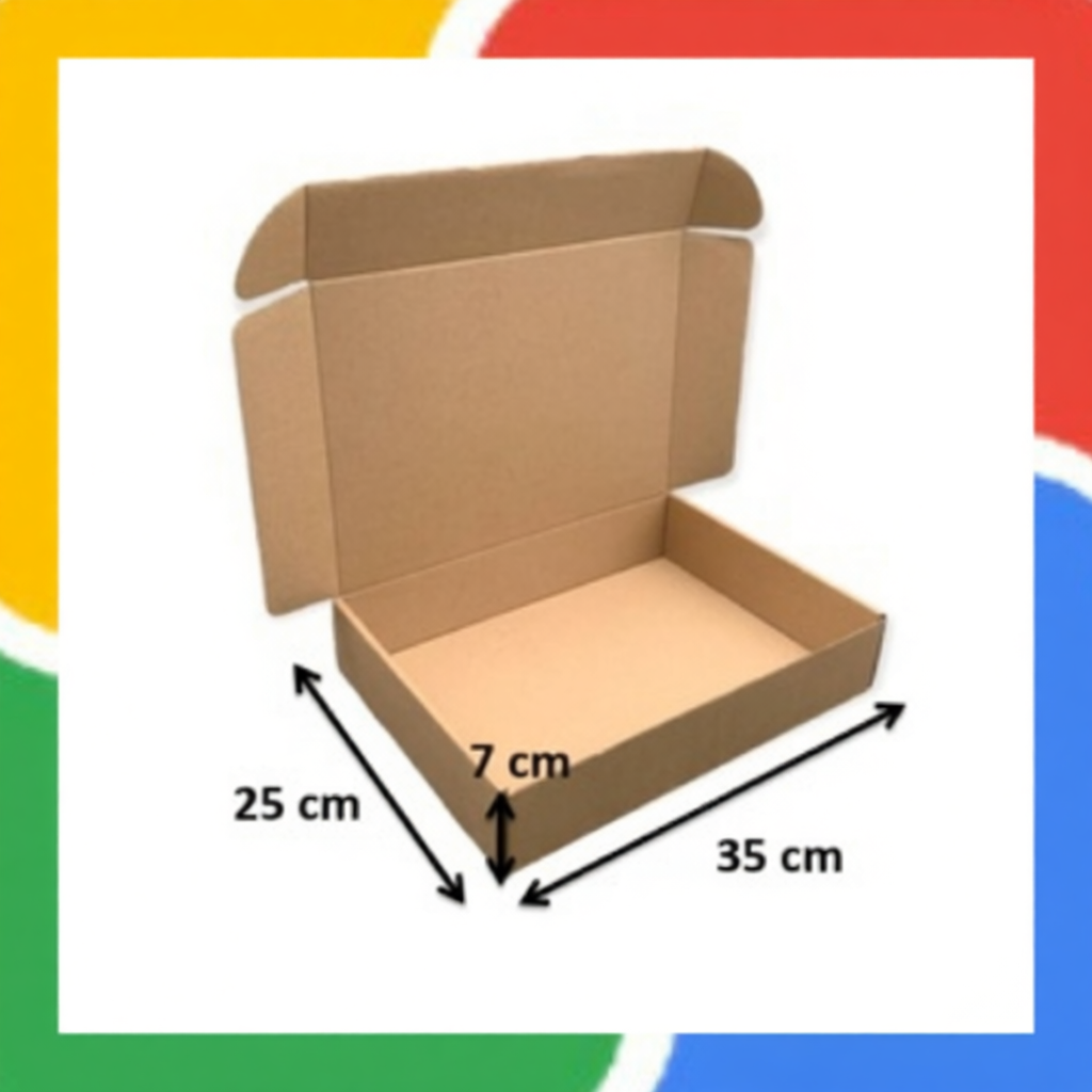 35x25x7 COMBO 100 Hộp Carton Nắp Cài Đóng Hàng Tiết Kiệm