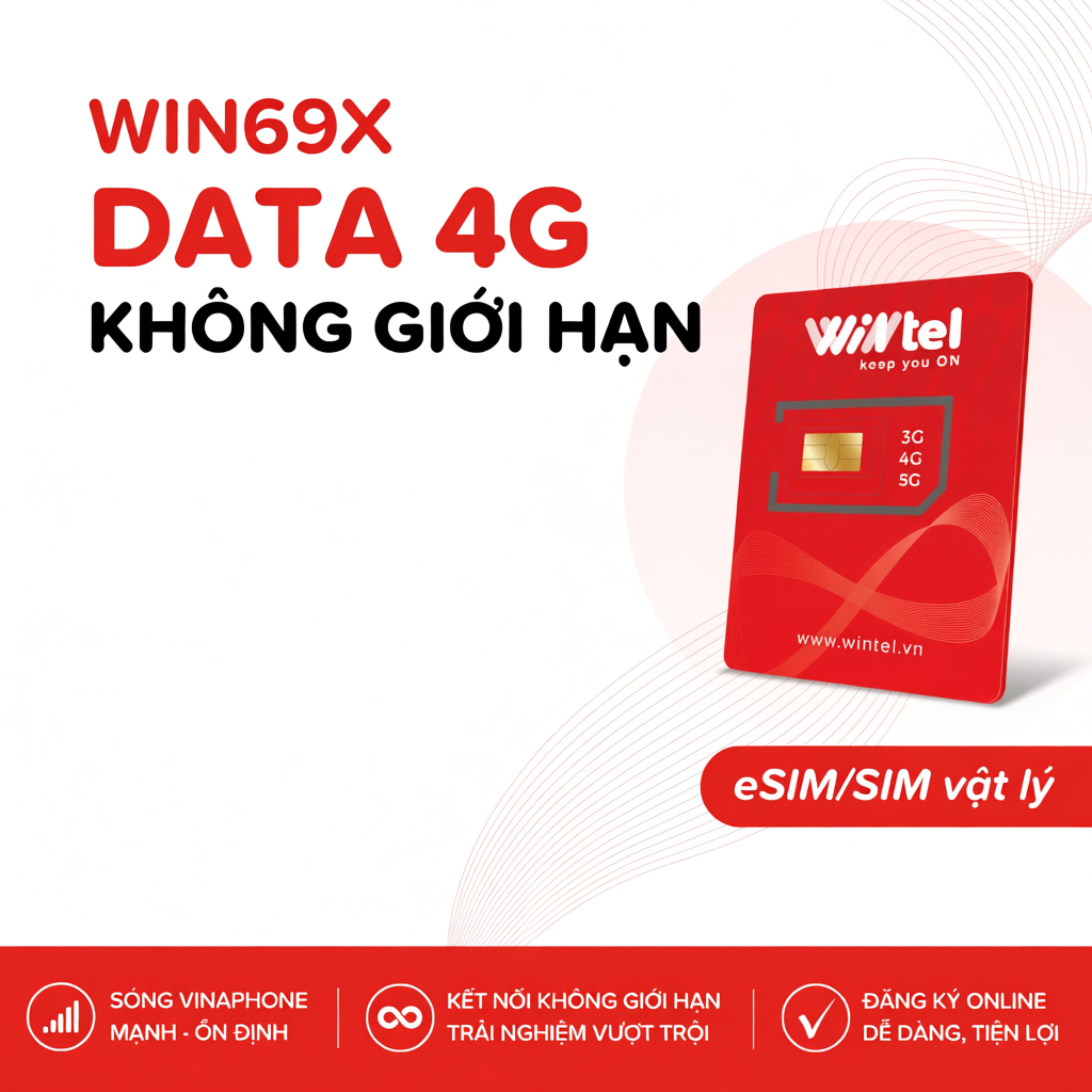 SIM Wintel WIN69X - Sim Data Không Giới Hạn Tốc Độ Cao