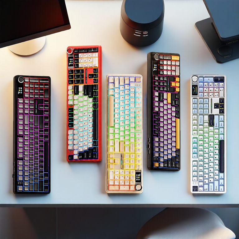 Bàn phím cơ AULA F108 PRO fullsize Kết Nối Không Dây Bluetooth Dùng Cho PC, Laptop Chơi Game Văn Phòng - Có màn hình LCD