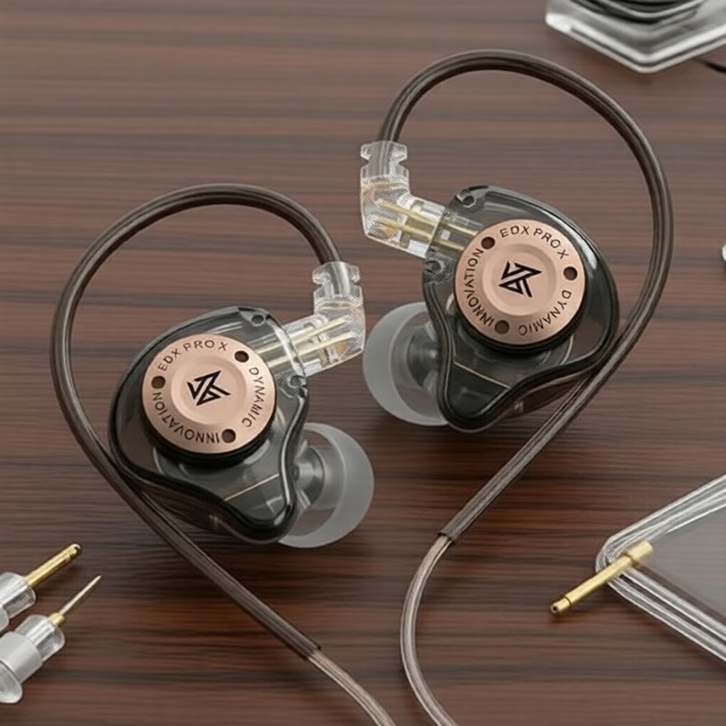 Tai nghe nhét tai KZ EDX Pro, 2 driver, âm thanh Hi-Fi, chống ồn, có dây, dành cho ca sĩ và người yê