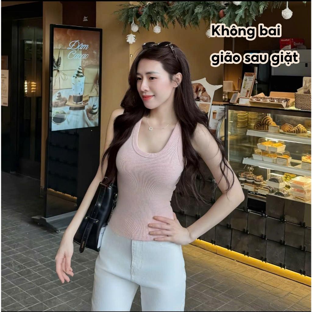 Áo Ba Lỗ Muối Tiêu COCOLEN - Dây Bản To Cổ U - Chất Liệu Tăm Cotton Co Gian Thoáng Mát  #A059