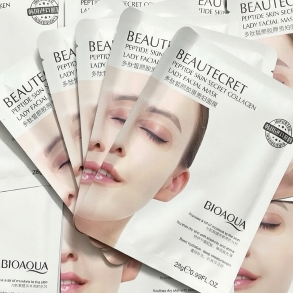 COMBO 5 MIẾNG Mặt nạ thuỷ tinh Bioaqua - Thạch Collagen B5 giúp phục hồi dưỡng ẩm sáng da