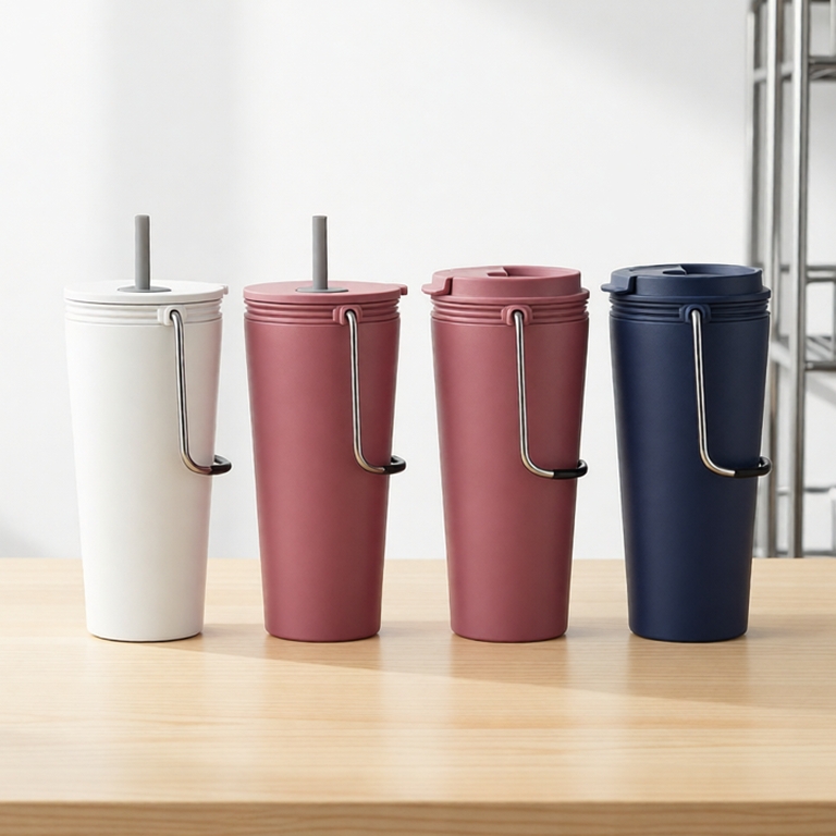 Ly giữ nhiệt LocknLock Bucket Tumbler 540ml LHC4268 LHC4269 , thép không gỉ , có quai xách - K-MALL
