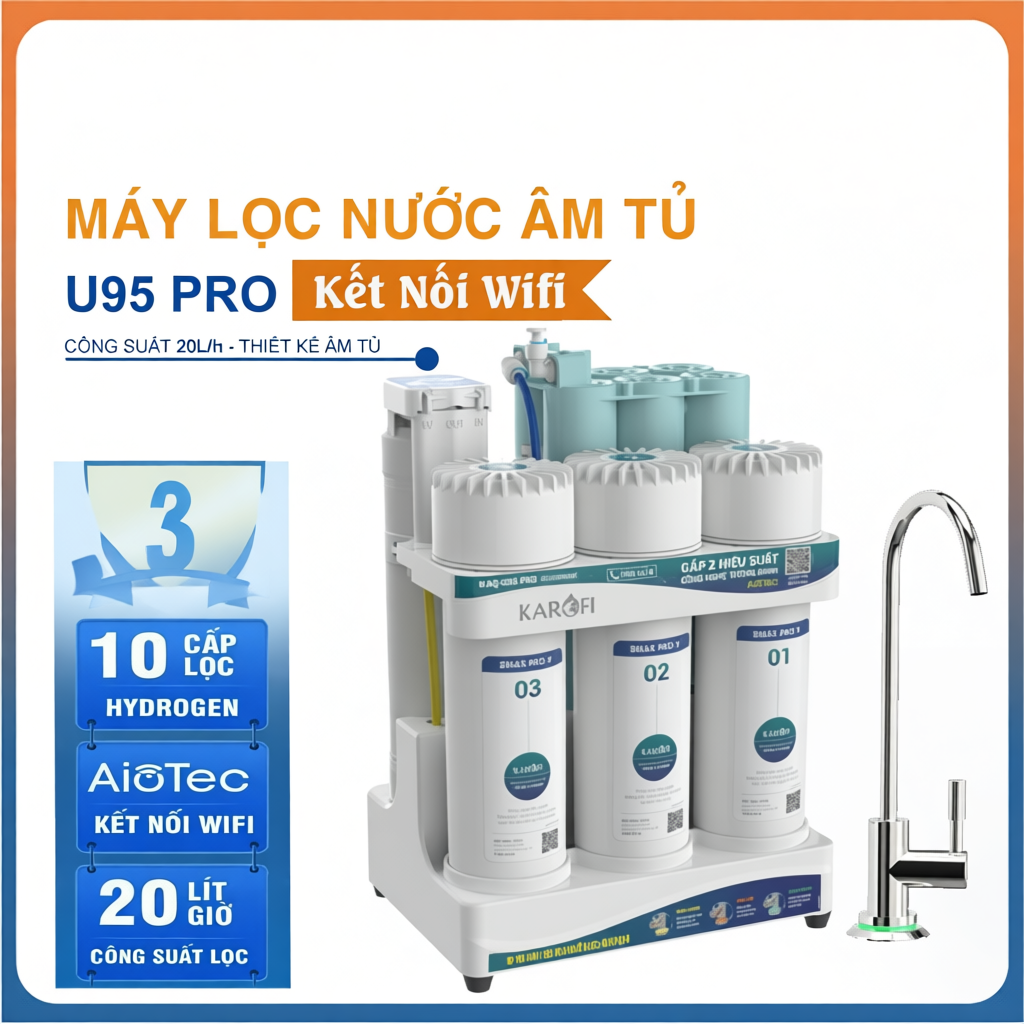 Máy Lọc Nước RO Karofi U95 PRO 10 Lõi Lọc