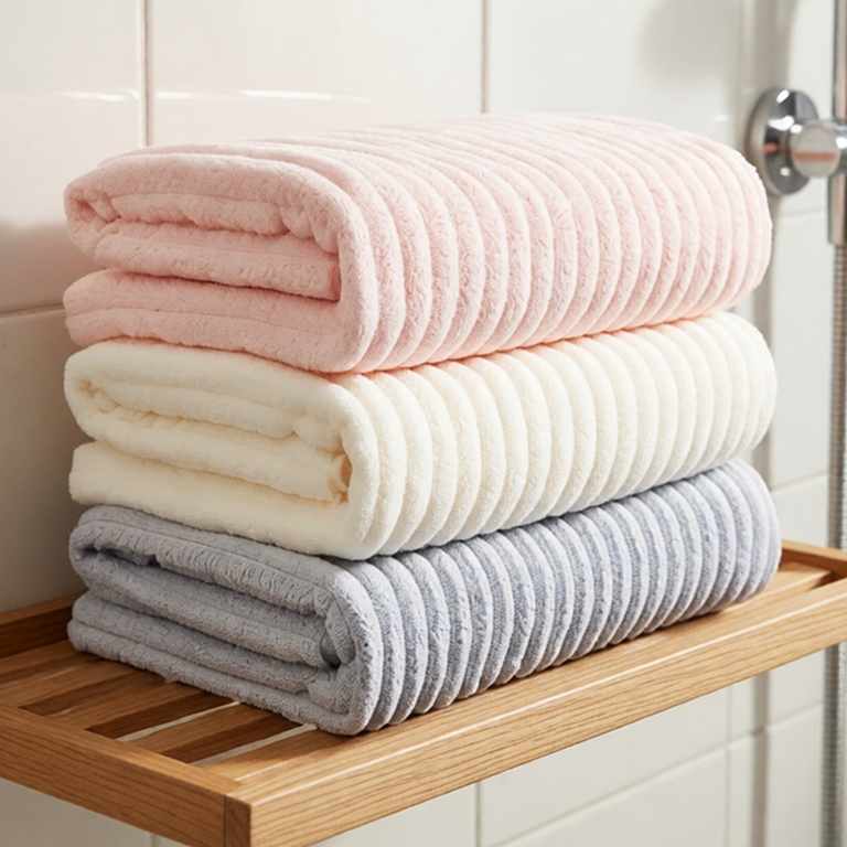 [HÀNG LOẠI 1] Khăn Tắm Siêu Thấm Hút Dài 1M4 Sợi Microfiber Cao Cấp, Mềm Mịn Dày Dặn Không Rụng Lông