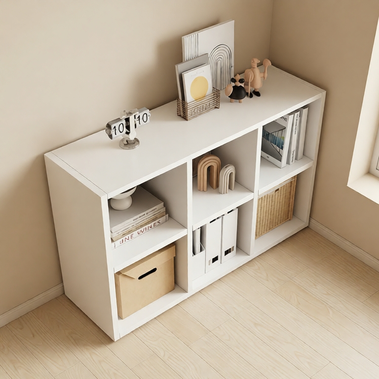 Kệ sách tổ ong đa năng 6 ngăn, kệ decor, trang trí phòng KÍN LƯNG chất liệu gỗ MDF phủ Melamine dễ lắp ráp ND38