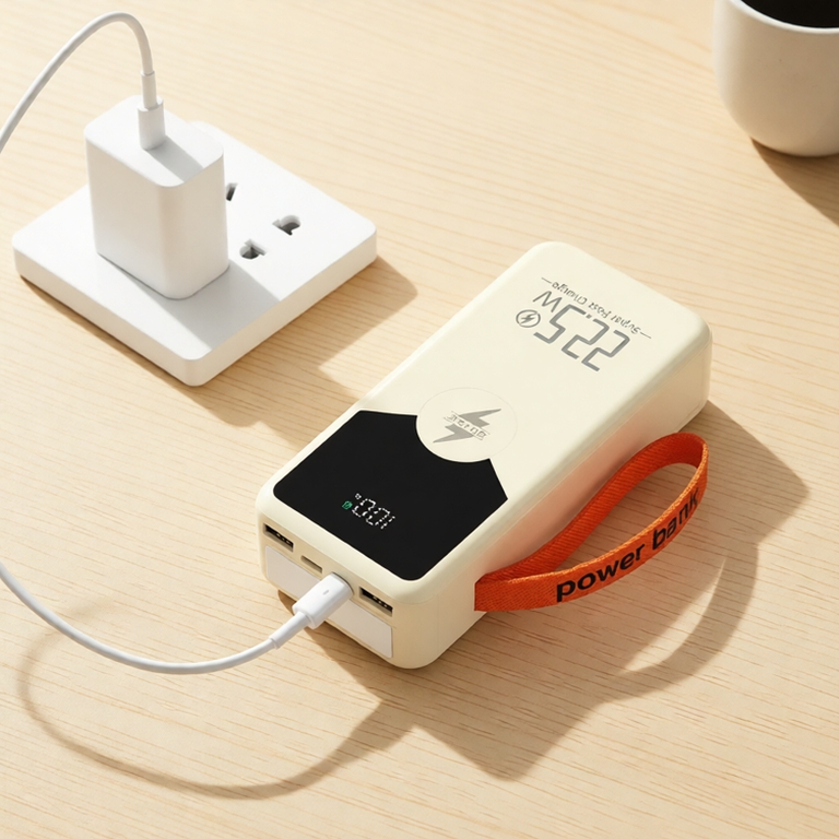 Pin sạc dự phòng 50000mAh Gutek GT240 sạc nhanh 22,5W có dây cắm nhiều điện thoại
