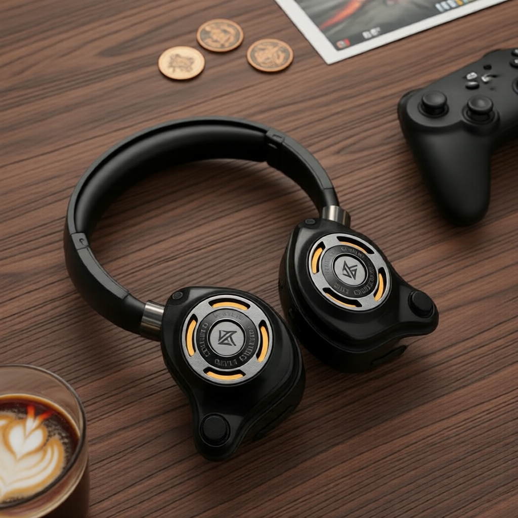 Tai nghe có dây KZ Gale cho game thủ: Tai nghe HiFi với card âm thanh DSP & mic kép, 10–20000Hz