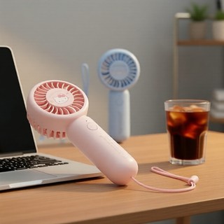 Quạt di động Miniso Sanrio Nhân vật Series 1200mAh Quạt cầm tay cầm tay Cinnamoroll và Hello Kitty có thể sạc lại