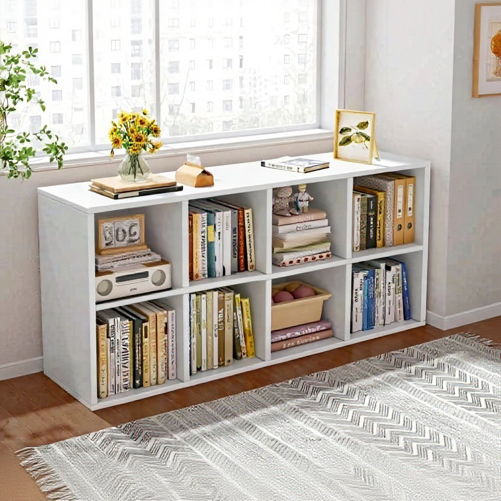 Kệ Gỗ [4 màu] Kệ Sách Tổ Ong 8 Ô Diện Tích Lớn Vừa Decor Vừa Đựng Sách