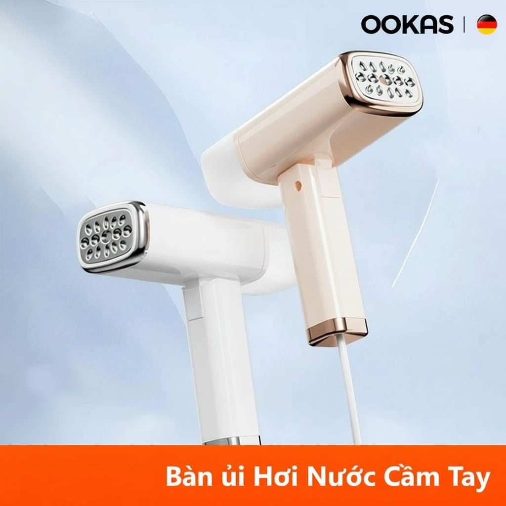 Bàn Ủi Hơi Nước Cầm Tay OOKAS Dung Tích Lớn 220ml Tiện Lợi