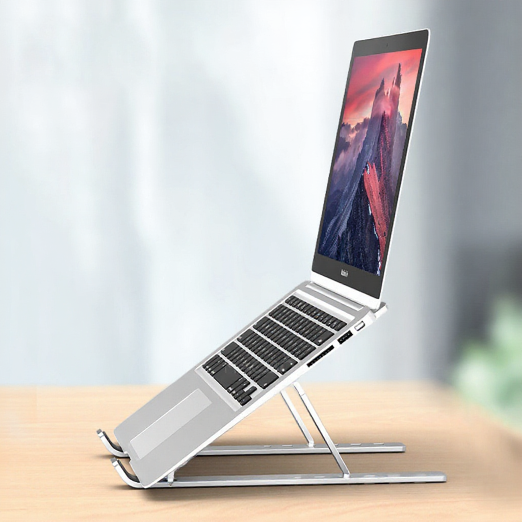Giá đỡ LAPTOP, MACBOOK, IPAD điều chỉnh được độ cao, kệ máy tính laptop, đế tản nhiệt kê laptop nhôm