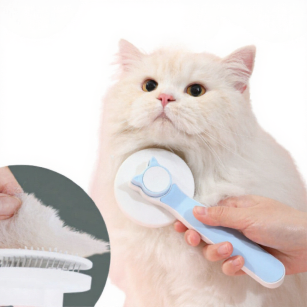 Lược chải lông gỡ rối chó mèo + tách lông tự động khỏi lược - lutpet