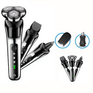 Máy cạo râu Bonie mall đa năng 3 lưỡi kép, Tỉa lông mũi tiện lợi, Cạo cực sát, êm, chống nước tuyệt đối