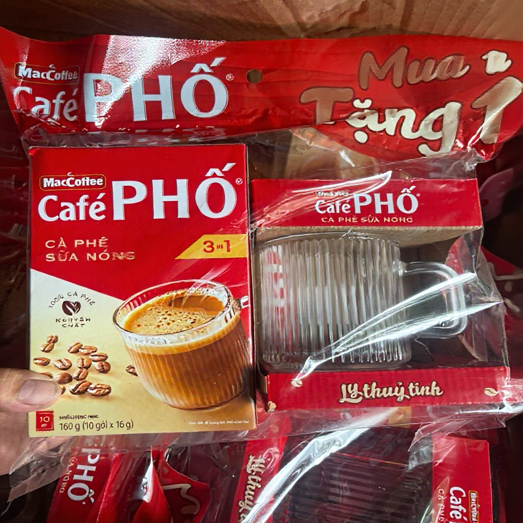 Maccoffee - Cafe Phố Nóng mua 1 Tặng 1 ly Thuỷ Tinh
