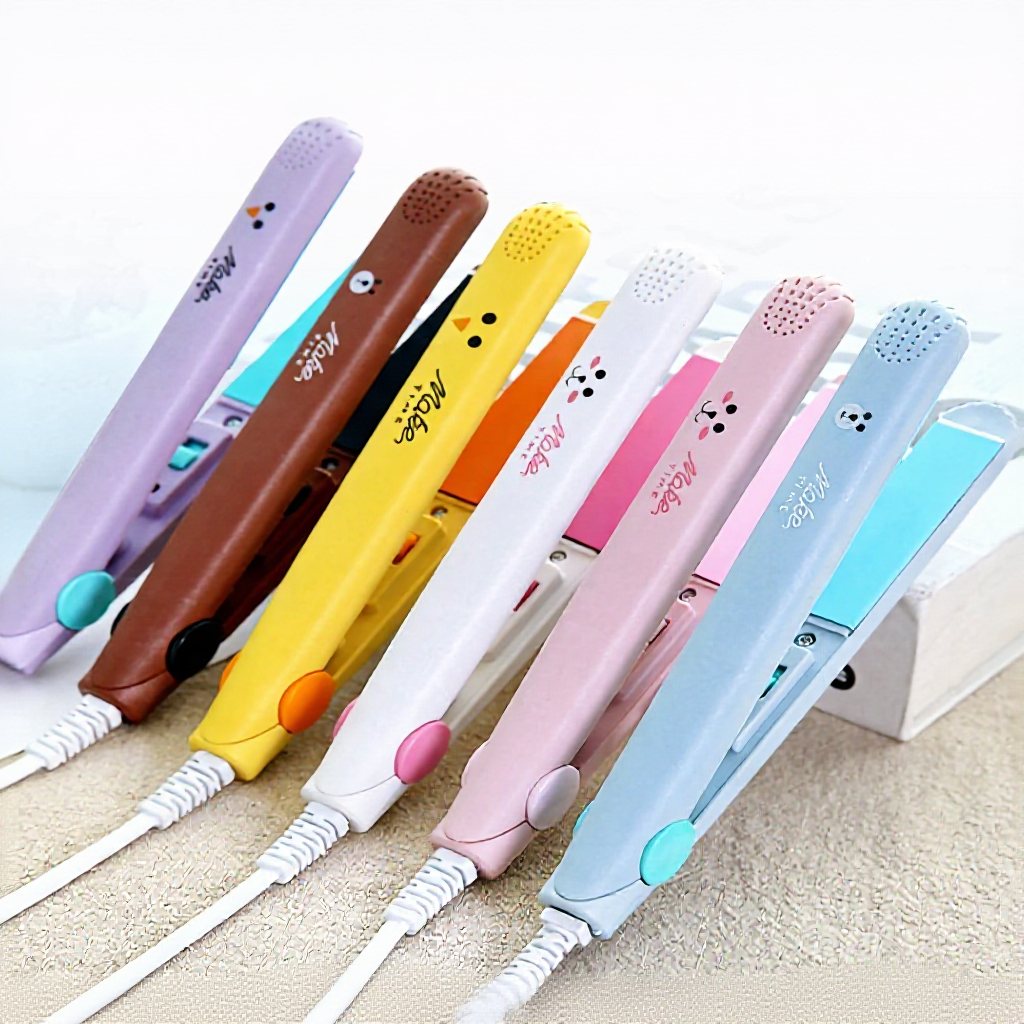 Máy ép tóc, uốn tóc, duỗi tóc mini tiện dụng