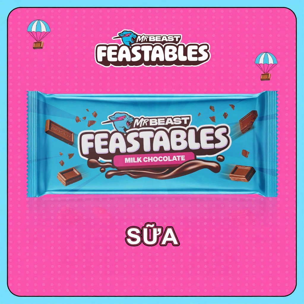 [Chính Hãng] Kẹo Socola Thanh MrBeast Feastables Sữa 35g và 60g phiên bản mới 2024
