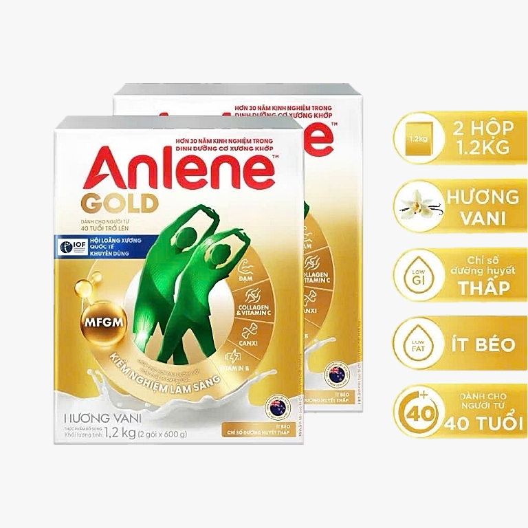 Sữa Bột Anlene Gold Hương Vani Hộp Giấy 1.2kg [Mẫu Mới]