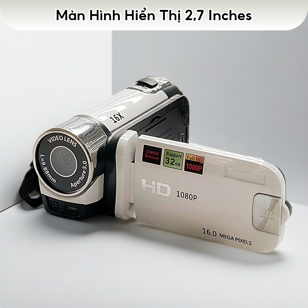 [Tặng thẻ nhớ] Máy quay số cầm tay digital handy camera - quay chụp kĩ thuật số VHS 48MP, màn hình lật, Y2K by meober