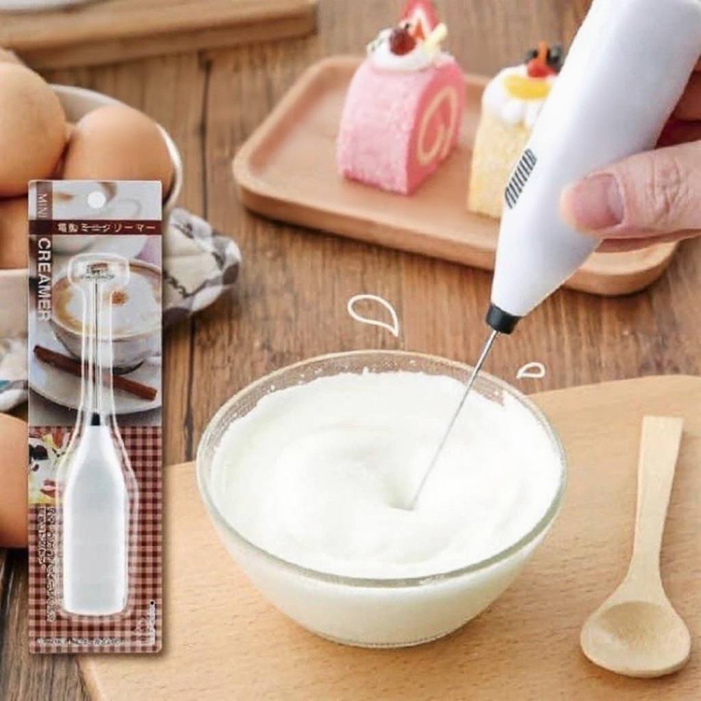 Máy tạo bọt cà phê, sữa, matcha cầm tay Nhật Bản 20cm pin 2A - Không kèm pin