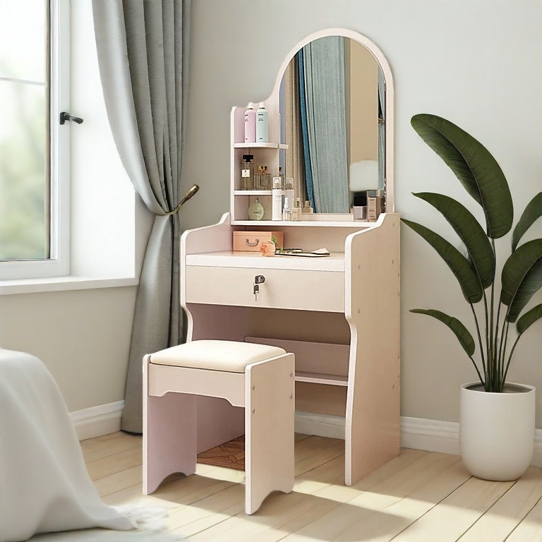 Bàn trang điểm bàn trang điểm mini phòng ngủ điểm tủ lưu trữ ngôi nhà nhỏ đơn giản hiện đại tủ đàu giường YB15